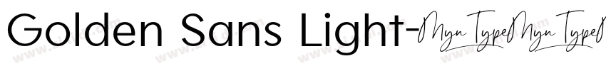 Golden Sans Light字体转换